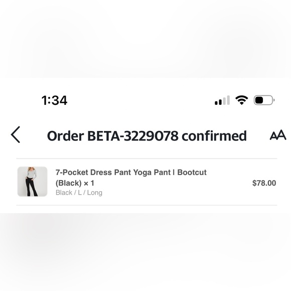 NWT - Betabrand - 7 Pocket Dress Pant Yoga Pant | Bootcut - Black - Long - Picture 3 of 7